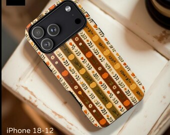 Country fall theme autumn leaves pumpkins phone case| tough dual layer protection