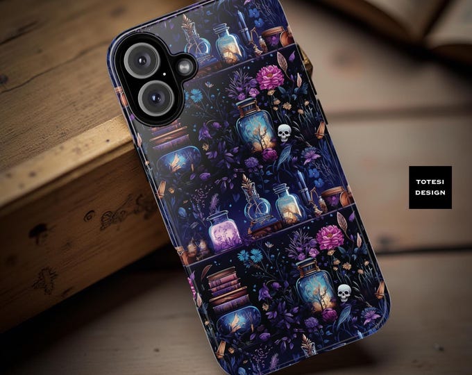 Halloween witchy Magical Potions iPhone Case: Gothic Dual Layer Tough Phone Cover