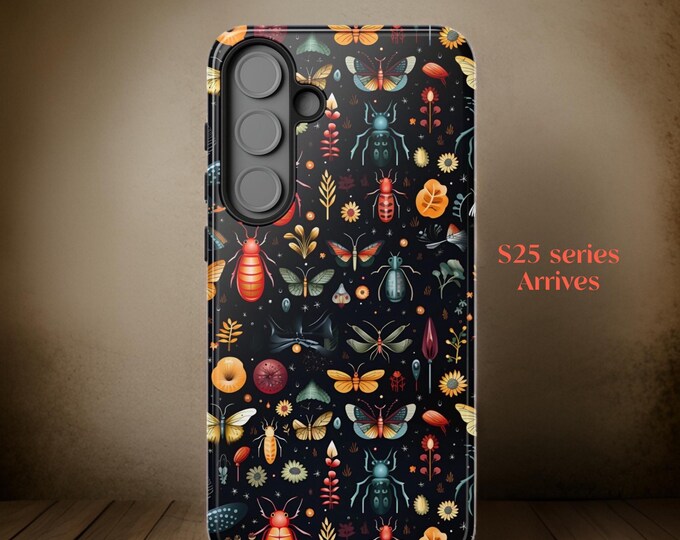 Phone Cases bugs insects nature phone case Samsung S25 S24 S23 S22 Plus Ultra |iPhone 16 15 14 13 12 | Glossy or Matte