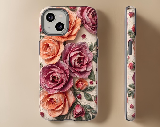 Boho Roses Samsung Phone Cases flower  Aesthetic Boho S24 S23 S22 S21 Plus| iPhone 16 15 14 13 12 11 Pro Max Plus