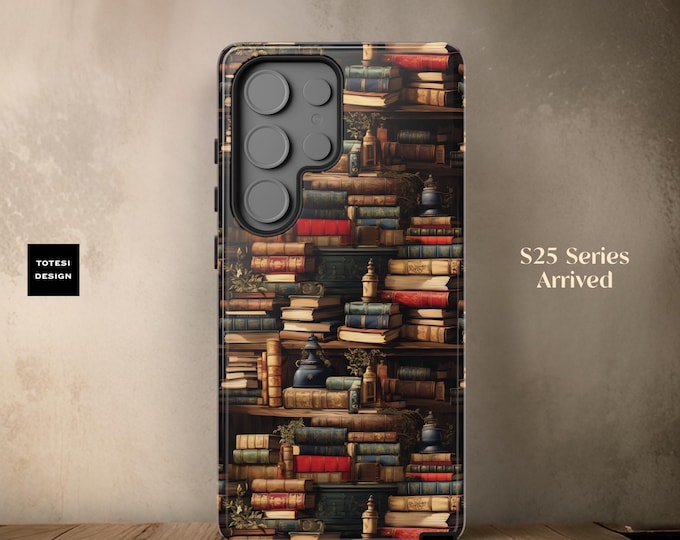 Literary Book Lover Tough Cases - Vintage Bookish Gift for iPhone 16-11, Samsung S25 S24 S23 Book Lover Gift