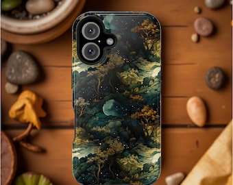 Nature Trees Magnetic iPhone Case: Durable Dual-Layer Protection
