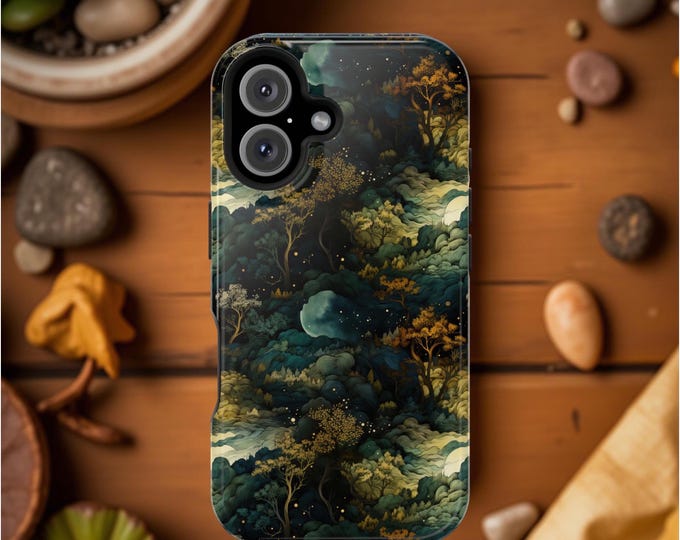 Nature Trees Magnetic Tough iPhone Case | Elegant Phone Cover, Nature Inspired, Gift for Nature Lovers, Durable Protection