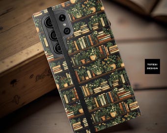 Bookish Green Plants Phone Wallet Case: Faux Leather Cardholder