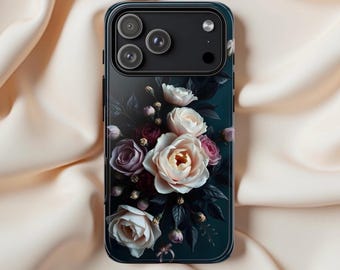 Midnight Peony Tough Case |Original Dark Romantic Art by TotesiDesign