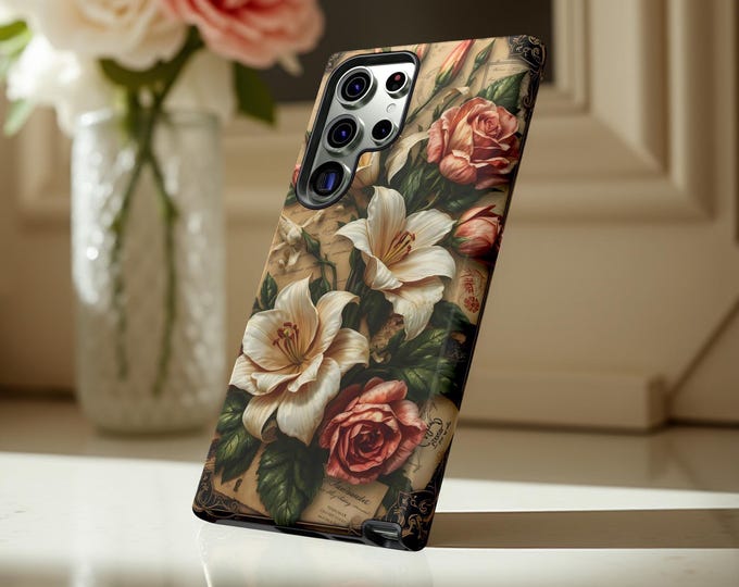 Vintage Art Nouveau Floral iPhone Samsung phone cases  17 16 S25 S24