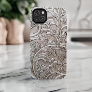 Classic Barocco, rococo, 3D photo effect-  vintage style texture - iPhone tough case 11, 12, 13, 14, Mini, Pro, Pro Max, Plus