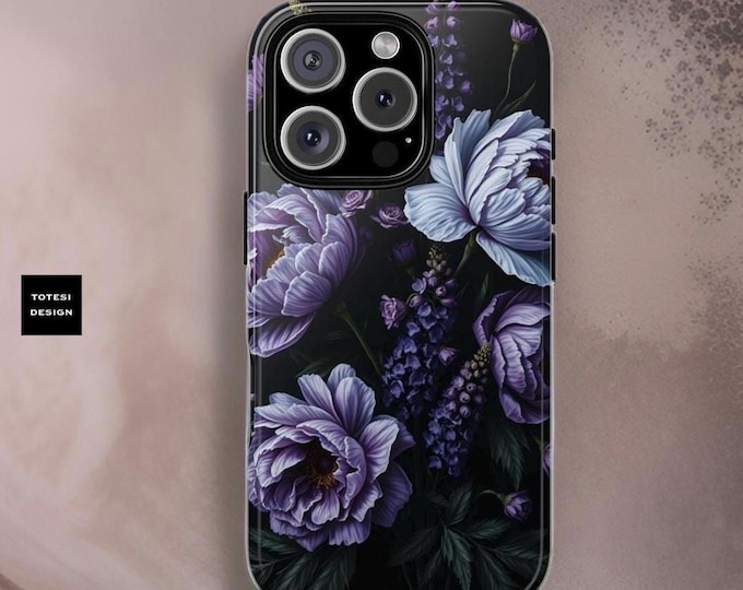 Dark Academia Floral Phone Case: Samsung Galaxy, Impact Resistant