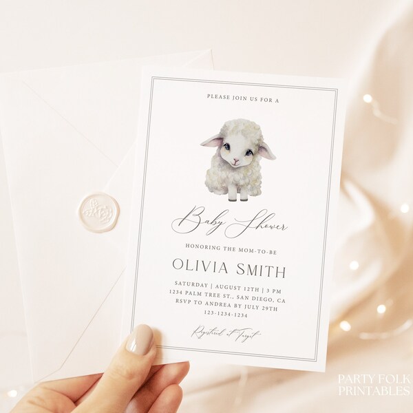 Lamb Baby Shower - Etsy