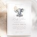 Elephant Balloon Baby Shower Invitation Template, Gender Neutral ...