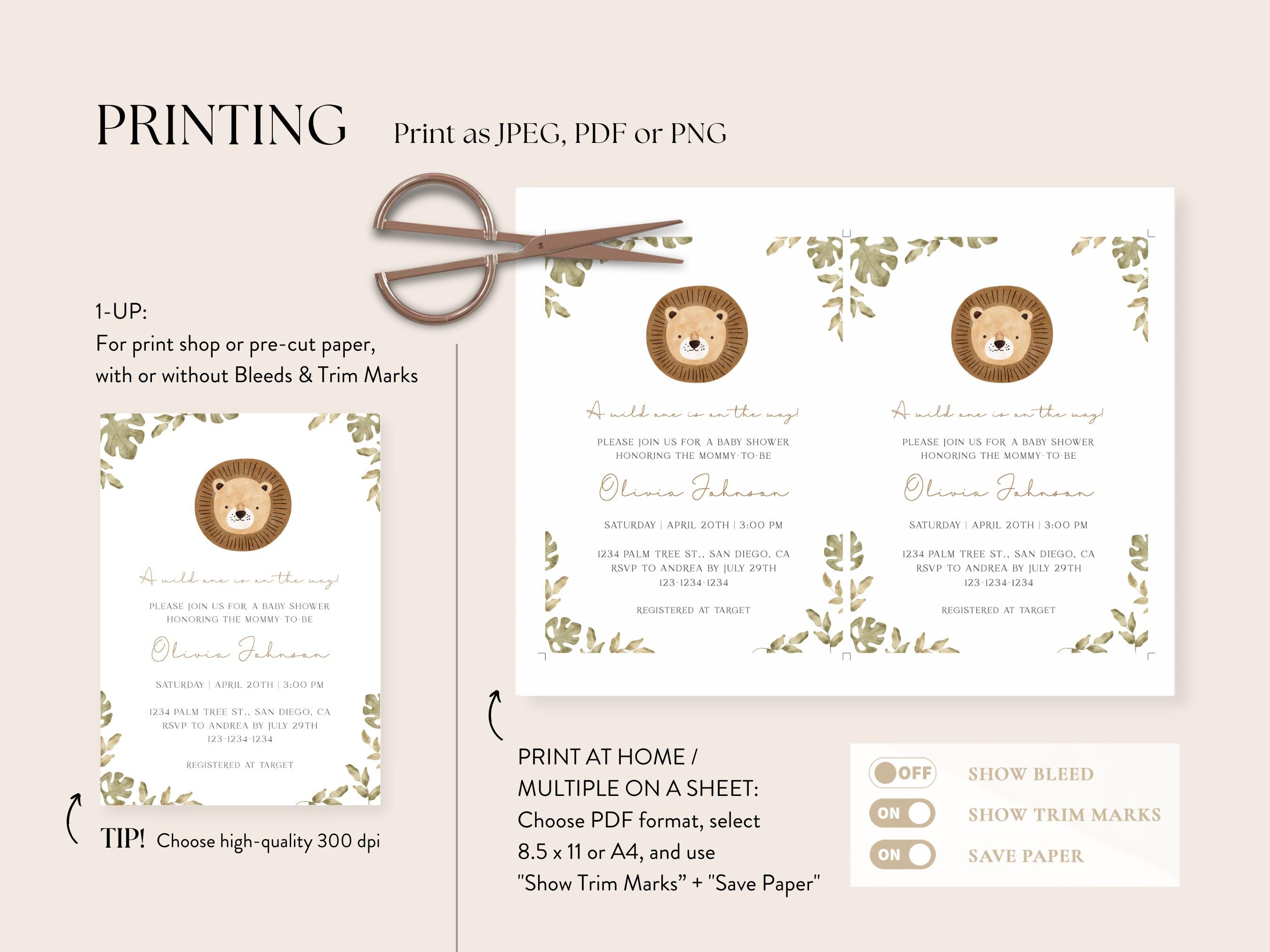 Buy Boy Baby Shower Invitation, Elephant Baby Shower Invitation, Jungle Baby Shower Invite Tropical Safari Animals Baby Shower Its A Boy 20 Fill In Invitations And Envelopes