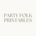 PartyFolkPrintables store logo