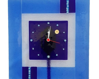 Pendulum clock in Murano glass Venice-Italy