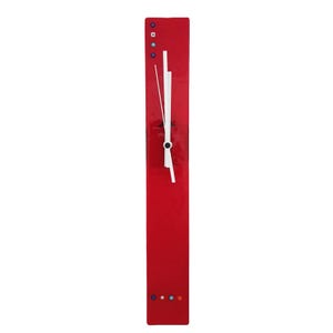 Horloge murale en verre de Murano STYLO RED