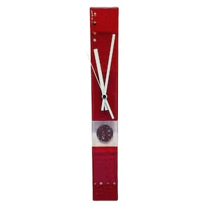 Pendel-Wanduhr aus Muranoglas – Modell: STYLO ROSSO Blattgold