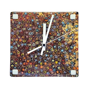 Wall Clock in Murano glass Venice-Italy model KLIMT