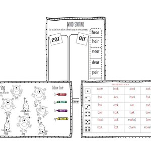 printable phase 5 phonics activities colouring and games pdf etsy