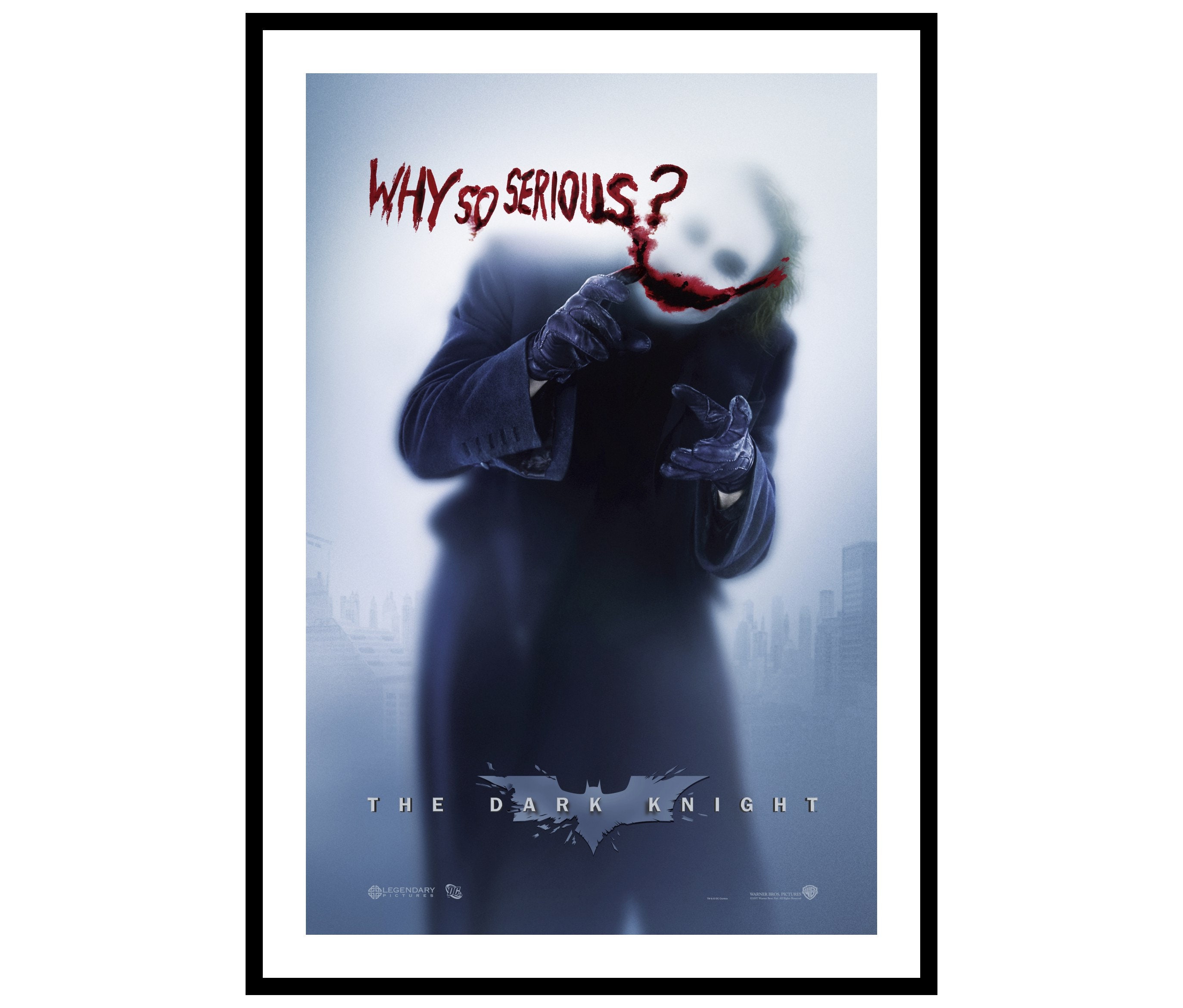 The Dark Knight Why so Serious Movie Poster Print Etsy
