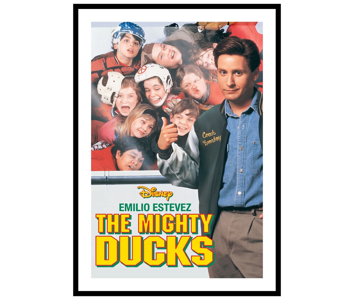The Mighty Ducks Movie Poster Print Etsy