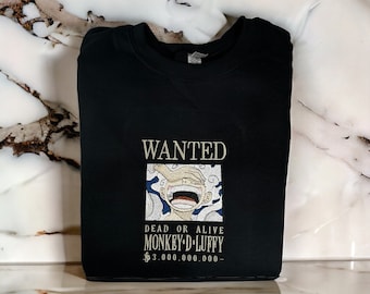 WANTED ANIME EMBROIDERED custom hoodie
