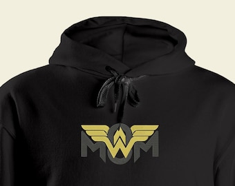 Felpa con cappuccio Super Mom – Regalo per la festa della mamma / Accogliente ed elegante