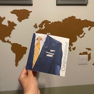 **Ryanair Male Card | Flieger Geschenk | Uniform | Flugbegleiter | Pilot | Neuer Auftrag | Glückwunschkarte | BA | Airbus | Flugzeug | Pilot Geschenk