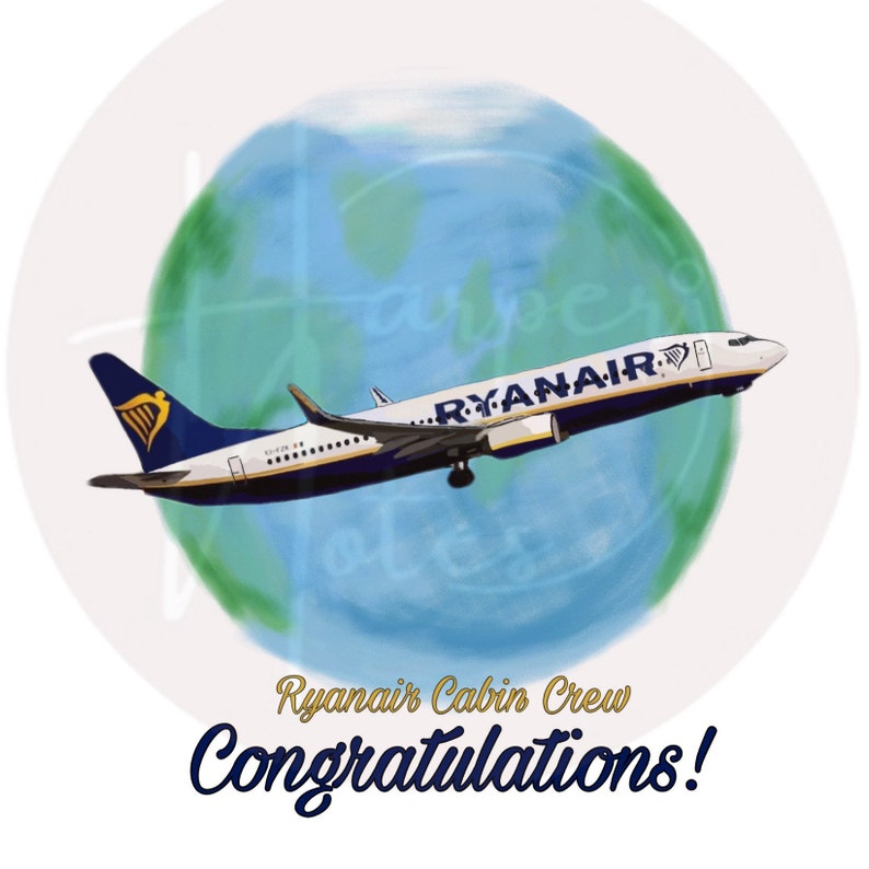 Ryanair Card Aviation Gift Aircraft Cabin Crew Pilot New Job Congratulations Card BA Airbus