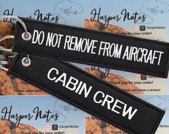 Cabin Crew Luggage Tag Do Not Remove From Flight Aircraft Flight Attendant Pilot Black Luggage Suitcase Tag Stocking Filler