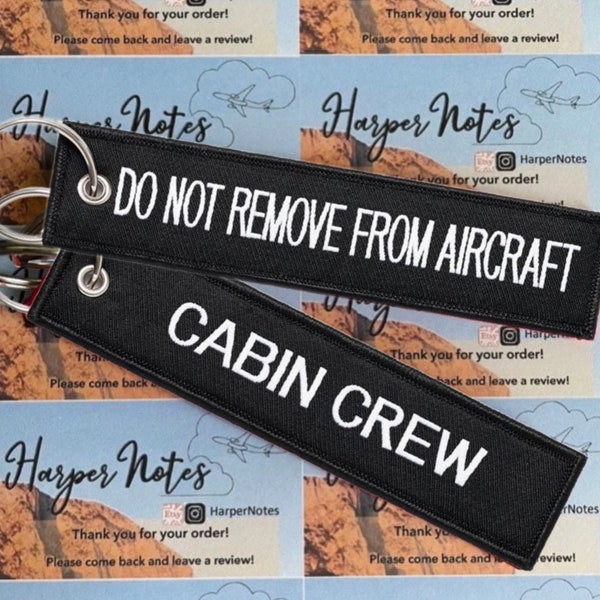 Cabin Crew Luggage Tag Do Not Remove From Flight Aircraft Flight Attendant Pilot Black Luggage Suitcase Tag Stocking Filler