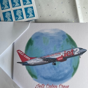 Jet2 Airline Card | Aviation Gift | Aircraft | Cabin Crew | Pilot | New Job | Congratulations Card | BA | Airbus | Aeroplane | Pilot Gift