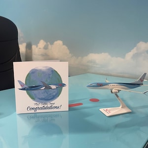 TUI Airline Card | Aviation Gift | Aircraft | Cabin Crew | Pilot | New Job | Congratulations Card | BA | Airbus | Aeroplane | Pilot Gift