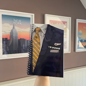 Ryanair | Pronto para decolar | Caderno da tripulação de cabine | Comissário de Bordo, Presente Piloto | Presente da Cerimônia de Asas | Aviação Aérea