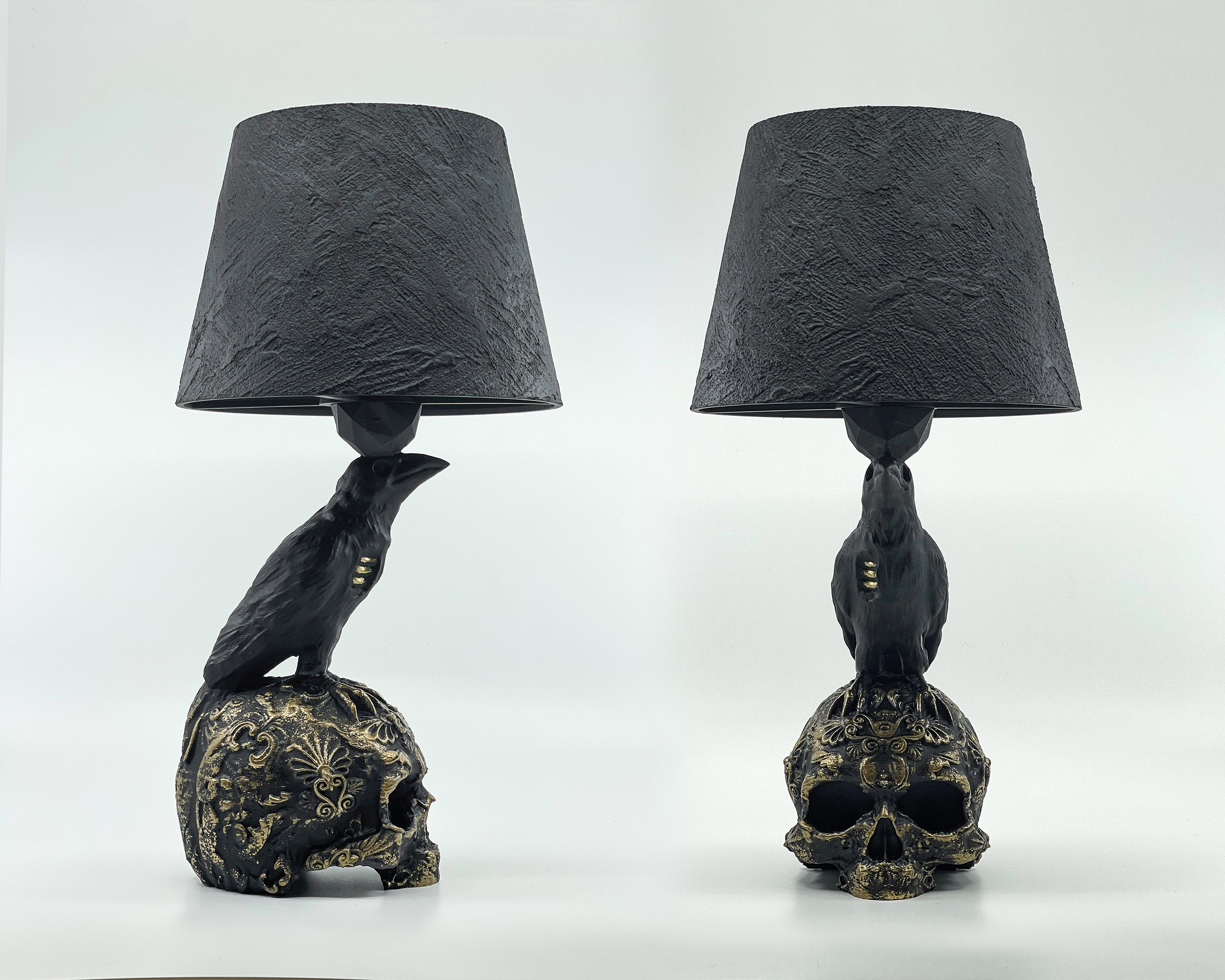 Totenkopf Lampe - Night Blooms, Tisch- & Stehlampen, Lampen, Einrichtung, Gothic-Shop