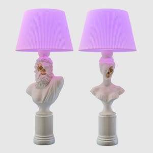 Handmade Table lamp, statue, Decorative lamp, Bedside table light, Greek statue lamp, Home decor, Modern lamp, Greek mythology-Zeus and Hera