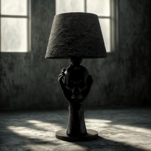 Table lamp, Decorative lamp, Bedside table light, Skull lamp, Home decor, Modern lamp, Goth lamp, Goth decor- To Be Or