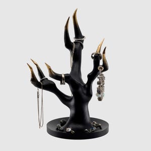 Albero portagioie, Decorazione spettrale, Organizer per anelli, Porta anelli, Porta braccialetti, Espositore per teschi, Espositore per orecchini e anelli, Albero porta accessori, Decorazione per teschi