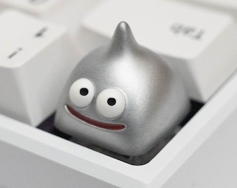 Dragon Quest Metal Slime Keycap: Handmade Resin Artisan Keycap