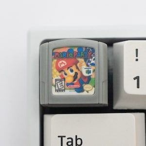 Mario Party N64 Cartridge Artisan Keycap | Custom Resin Cast Retro Game Keycap for Keyboards