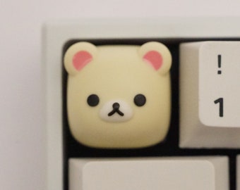 Korilakkuma Bear Keycap: Handmade Resin Artisan Keycap