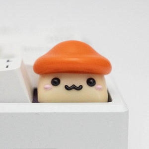 Orange Pilz Tastenkappe | Süße Kawaii Handgemachte Handwerker Keycap | Maplestory Tastenkappe