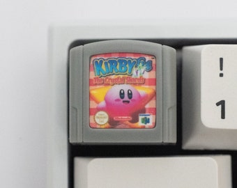 Kirby 64 Catridge Keycap: N64 Handmade Resin Artisan Keycap
