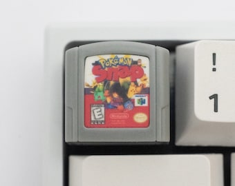Snap N64 Cartridge Artisan Keycap | Custom Resin Cast Retro Game Keycap for Keyboards