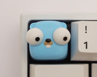 Golang Gopher Keycap: Handmade Resin Artisan Keycap