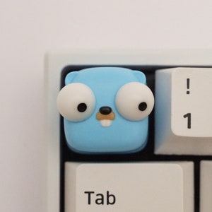 Golang Gopher Keycap: Handmade Resin Artisan Keycap