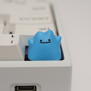 Shiny Blob Artisan Keycap | Original blue | Resin Cast Keycap | Custom Fanart Keycap