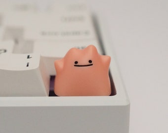 Peachy Blob Keycap: Handgemachte Kunstharz-Schlüsselkappe