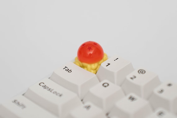 Dragon Ball on Nimbus Cloud Keycap: Handmade Resin Artisan Keycap