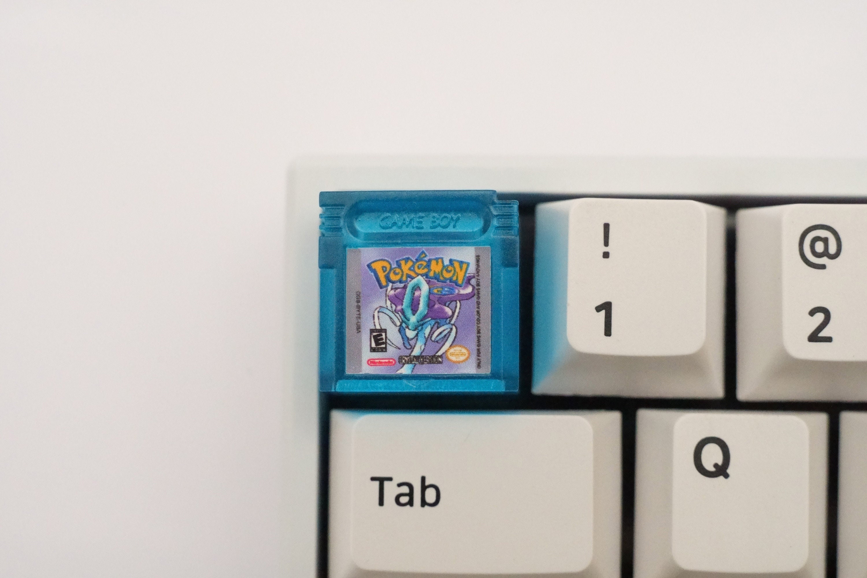 Crystal Gameboy Cartridge Keycap: Handmade Resin Artisan Keycap