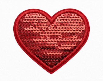Faux Sequin Heart PNG Faux Emboidery Sparkly Valentine's Day Graphic ...