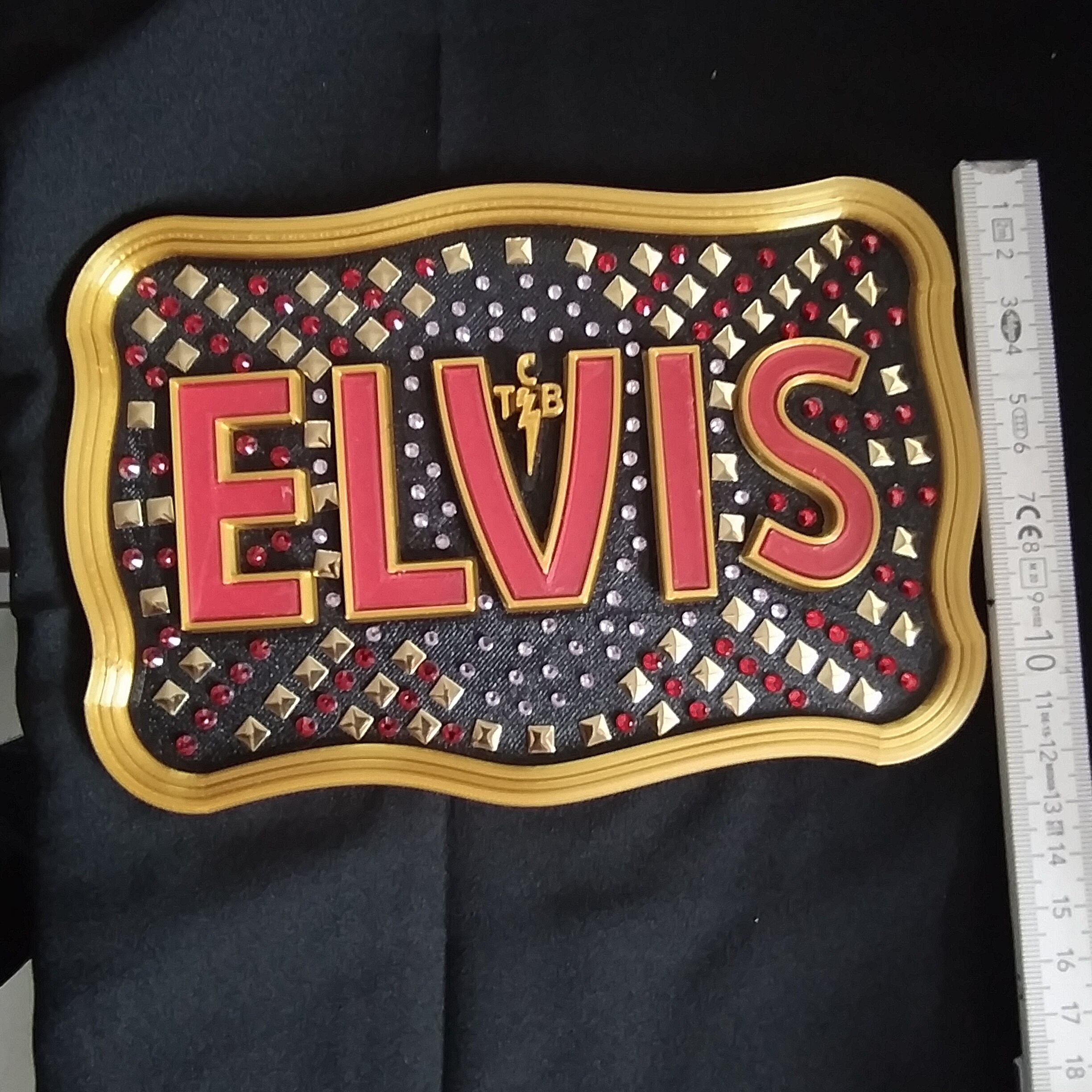 Elvis Film 2022 Logo belt Buckle Sign With Rhinestones 